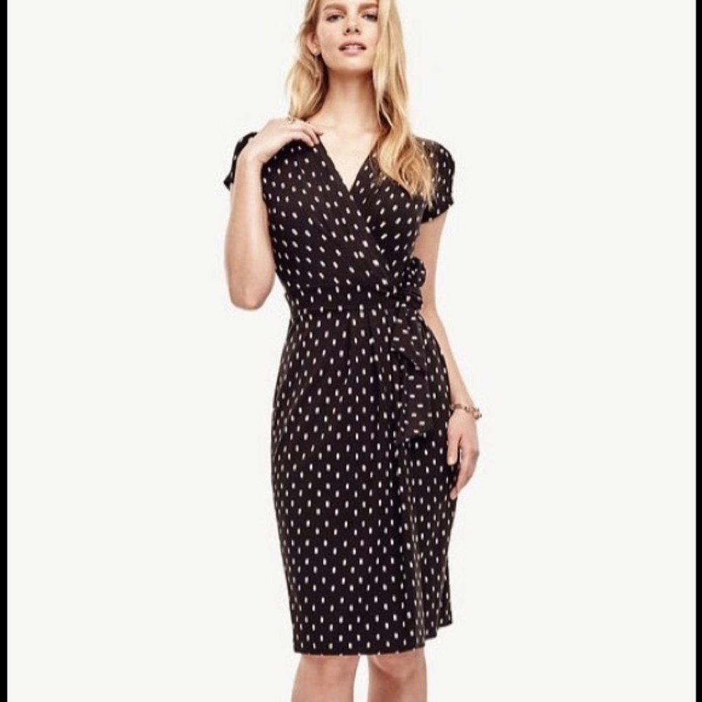 2/$15 • Ann Taylor Petite Paintbrush Wrap Dress